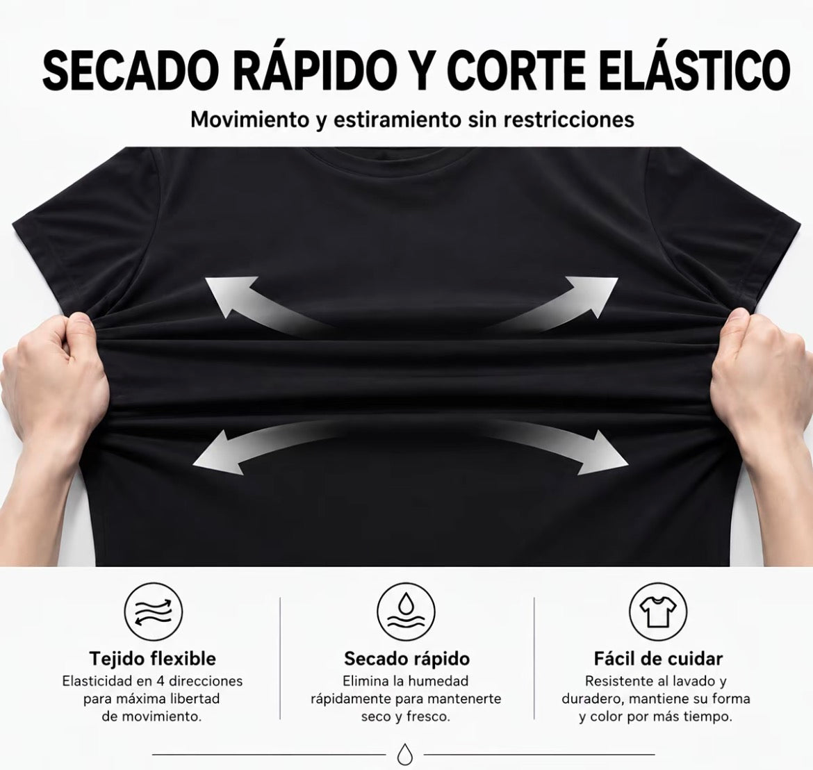 Playera Deku My Hero Academia 100% Algodón Cuello Redondo Manga Corta Premium Unisex Color Negro