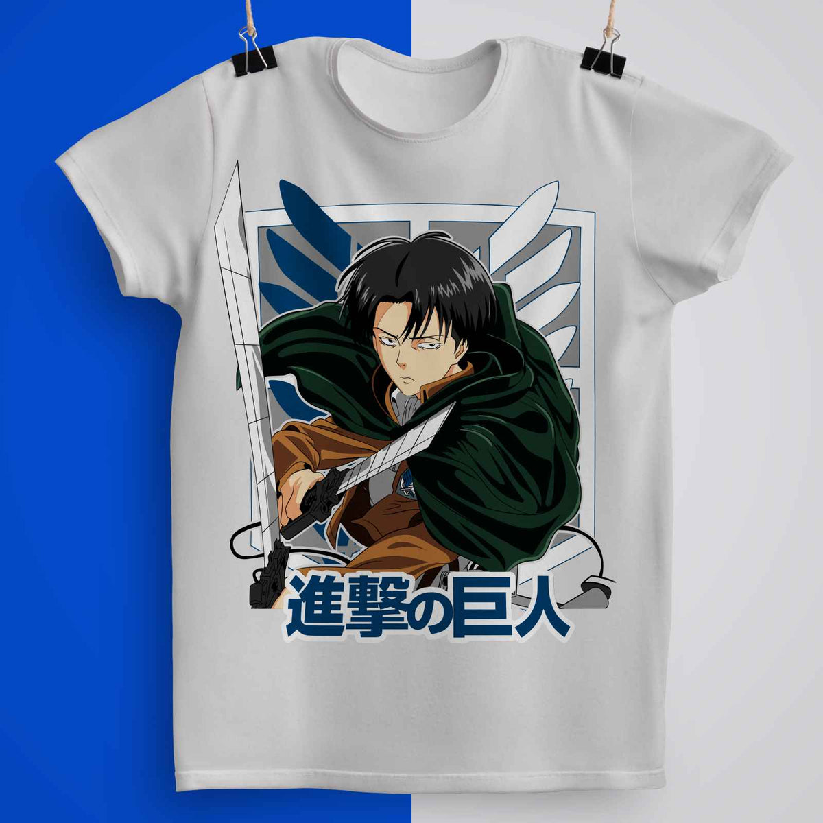 Playera Levi Ackerman 100% Algodón Cuello Redondo Manga Corta Premium Unisex Color Blanco