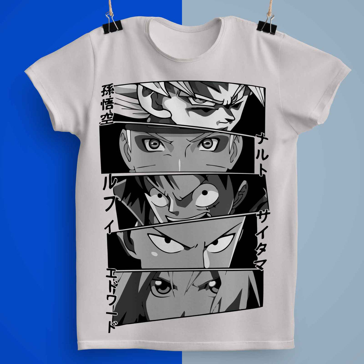 Playera Anime Ojos 100% Algodón Cuello Redondo Manga Corta Premium Unisex Color Blanco