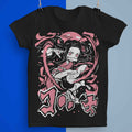Playera Nezuko Kamado Kimetsu no Yaiba 100% Algodón Cuello Redondo Manga Corta Premium Unisex Color Negro