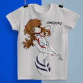 Playera Evangelion 100% Algodón Cuello Redondo Manga Corta Premium Unisex Color Blanco