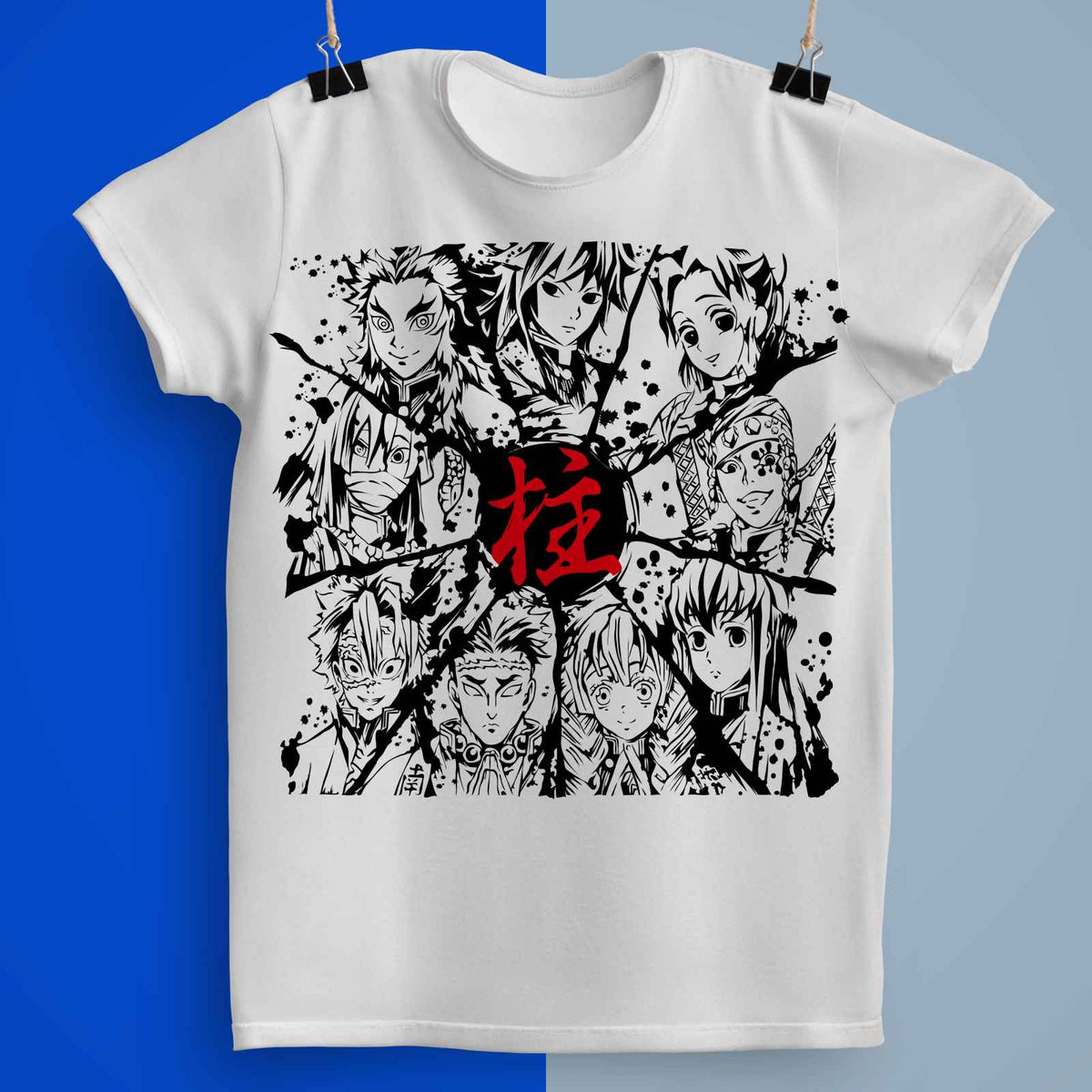 Playera Los Pilares Kimetsu No Yaiba 100% Algodón Cuello Redondo Manga Corta Premium Unisex Color Blanco