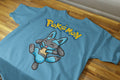 Playera Lucario Pokémon 100% Algodón Cuello Redondo Manga Corta Premium Unisex Color Azul