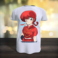 Playera Ranma 1\2 100% Algodón Cuello Redondo Manga Corta Premium Unisex Color Blanco