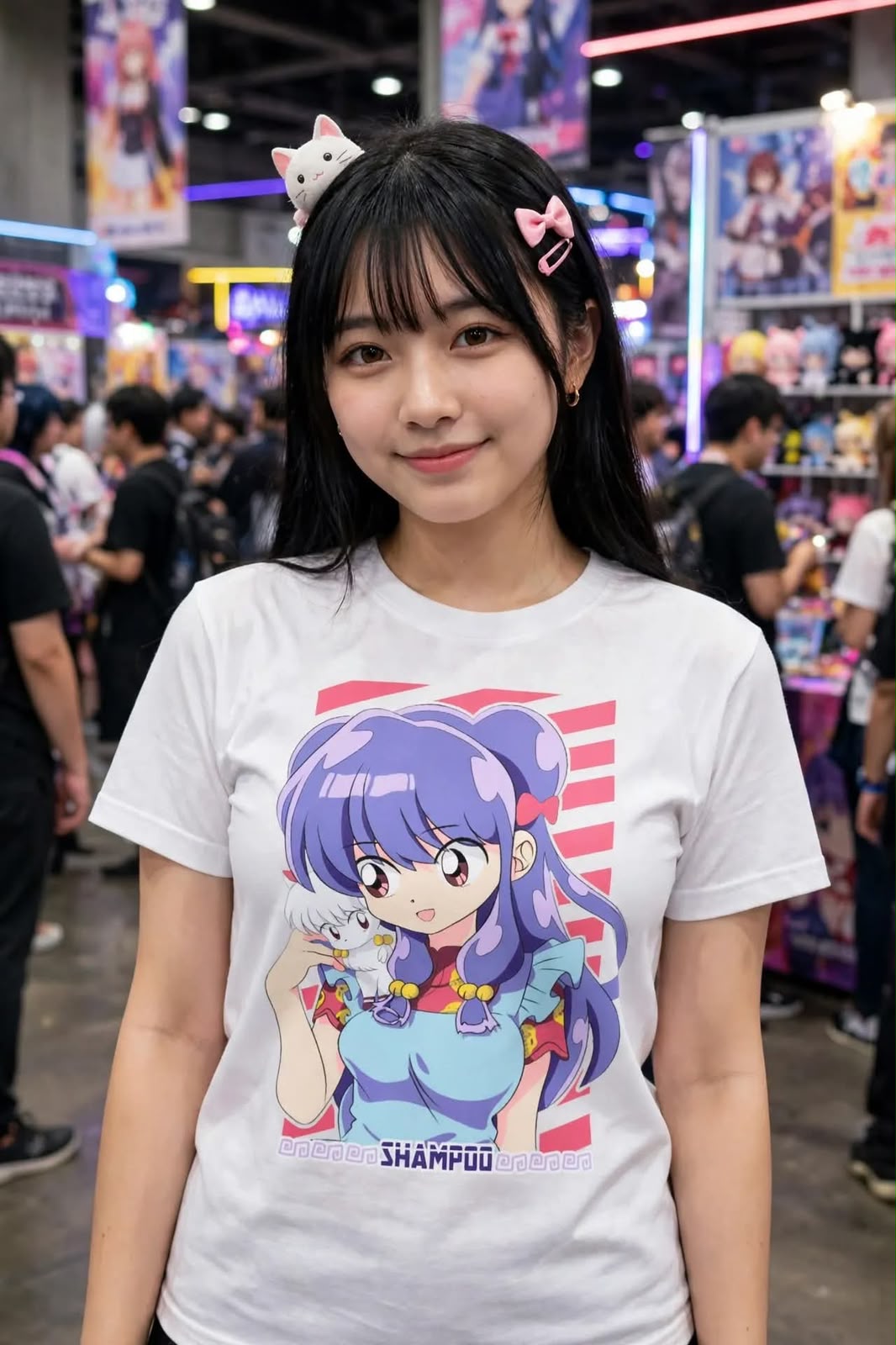 Playera Shampoo Ranma 1\2 100% Algodón Cuello Redondo Manga Corta Premium Unisex Color Blanco