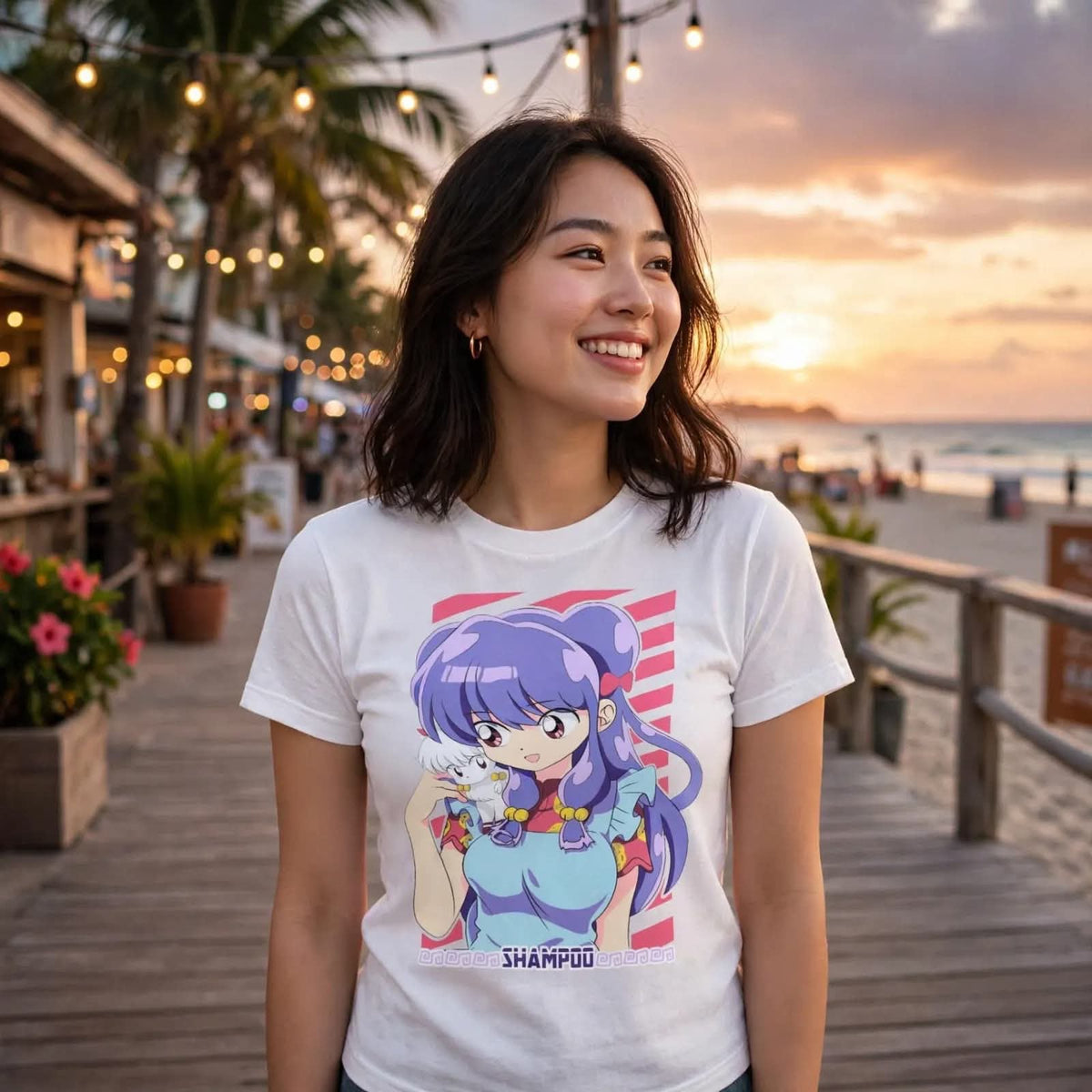 Playera Shampoo Ranma 1\2 100% Algodón Cuello Redondo Manga Corta Premium Unisex Color Blanco
