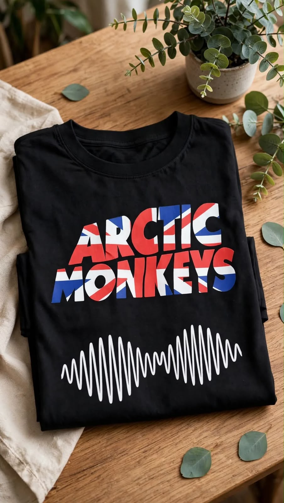 Playera Arctic Monkeys 100% Algodón Cuello Redondo Manga Corta Premium Unisex Color Negro