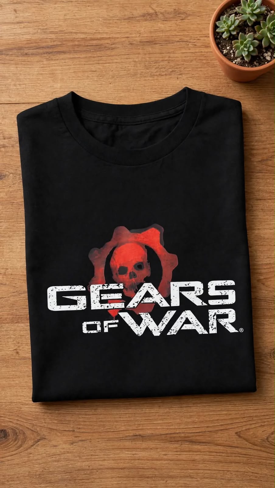 Playera Gears Of War 100% Algodón Cuello Redondo Manga Corta Premium Unisex Color Negro