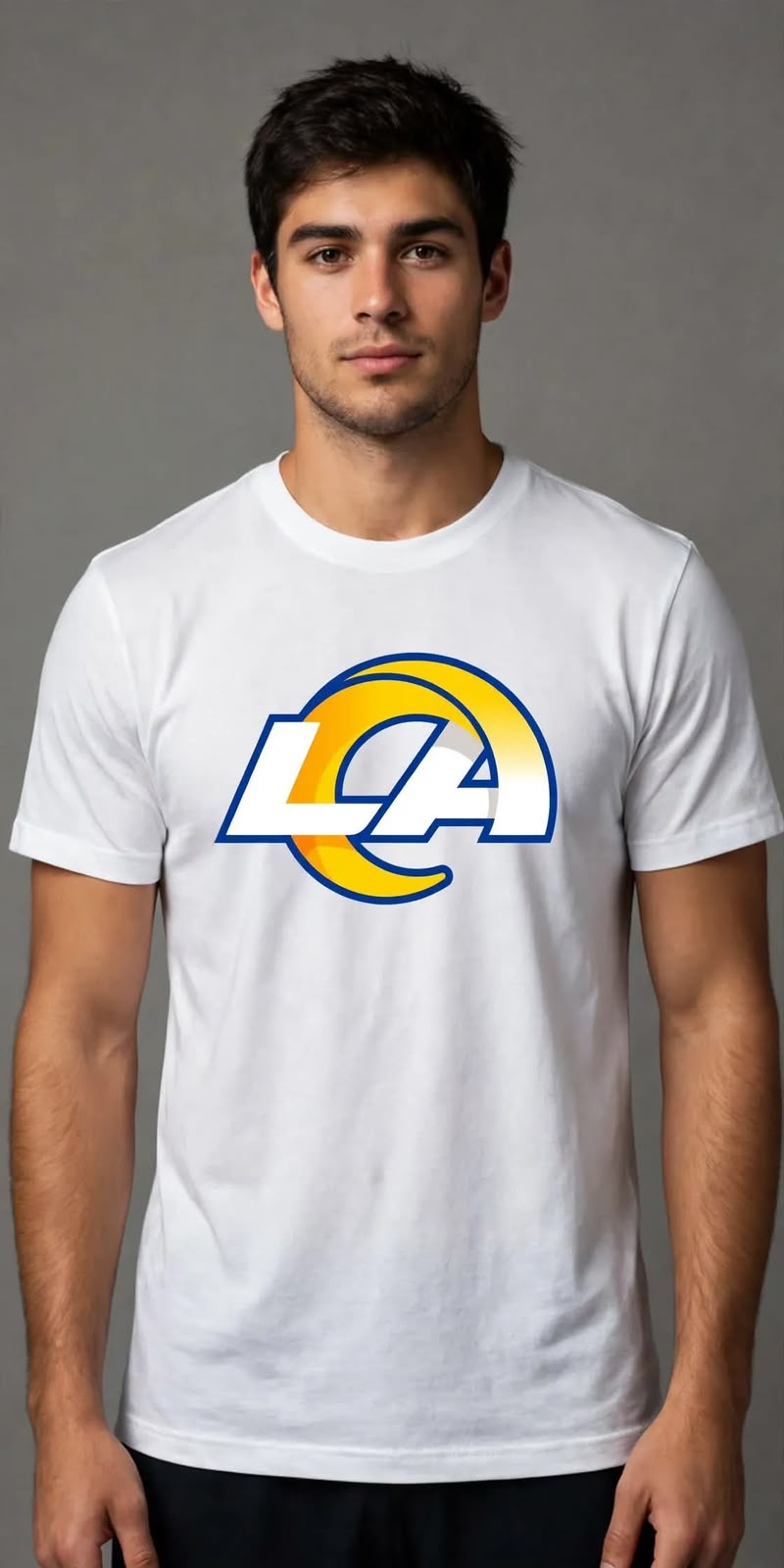 Playera LA 100% Algodón Cuello Redondo Manga Corta Premium Unisex Color Blanco
