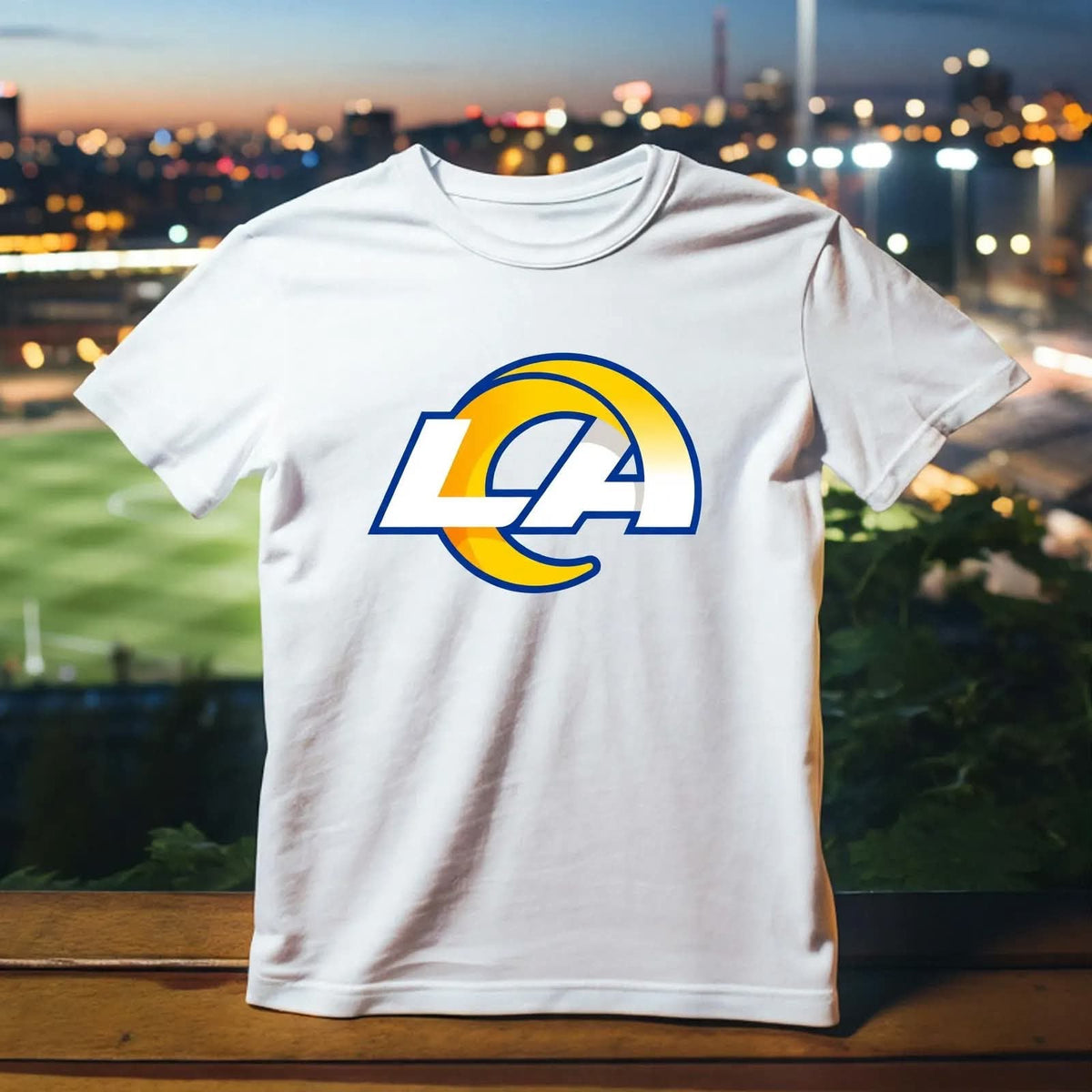 Playera LA 100% Algodón Cuello Redondo Manga Corta Premium Unisex Color Blanco