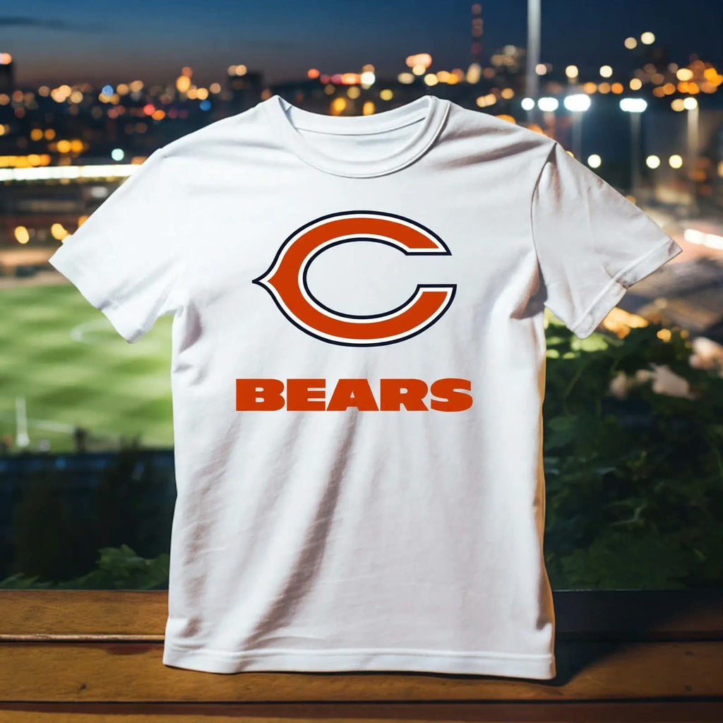 Playera C Bears 100% Algodón Cuello Redondo Manga Corta Premium Unisex Color Blanco