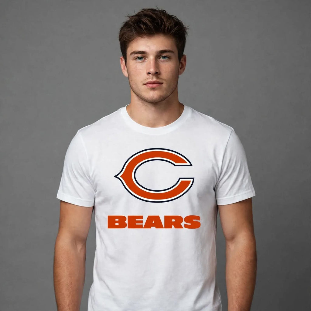 Playera C Bears 100% Algodón Cuello Redondo Manga Corta Premium Unisex Color Blanco