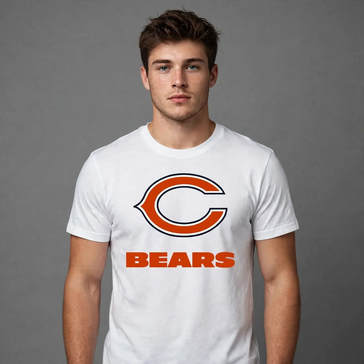 Playera C Bears 100% Algodón Cuello Redondo Manga Corta Premium Unisex Color Blanco