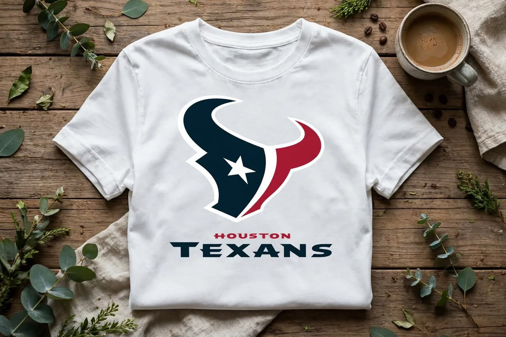 Playera Houston Texans 100% Algodón Cuello Redondo Manga Corta Premium Unisex Color Blanco