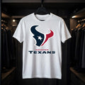 Playera Houston Texans 100% Algodón Cuello Redondo Manga Corta Premium Unisex Color Blanco