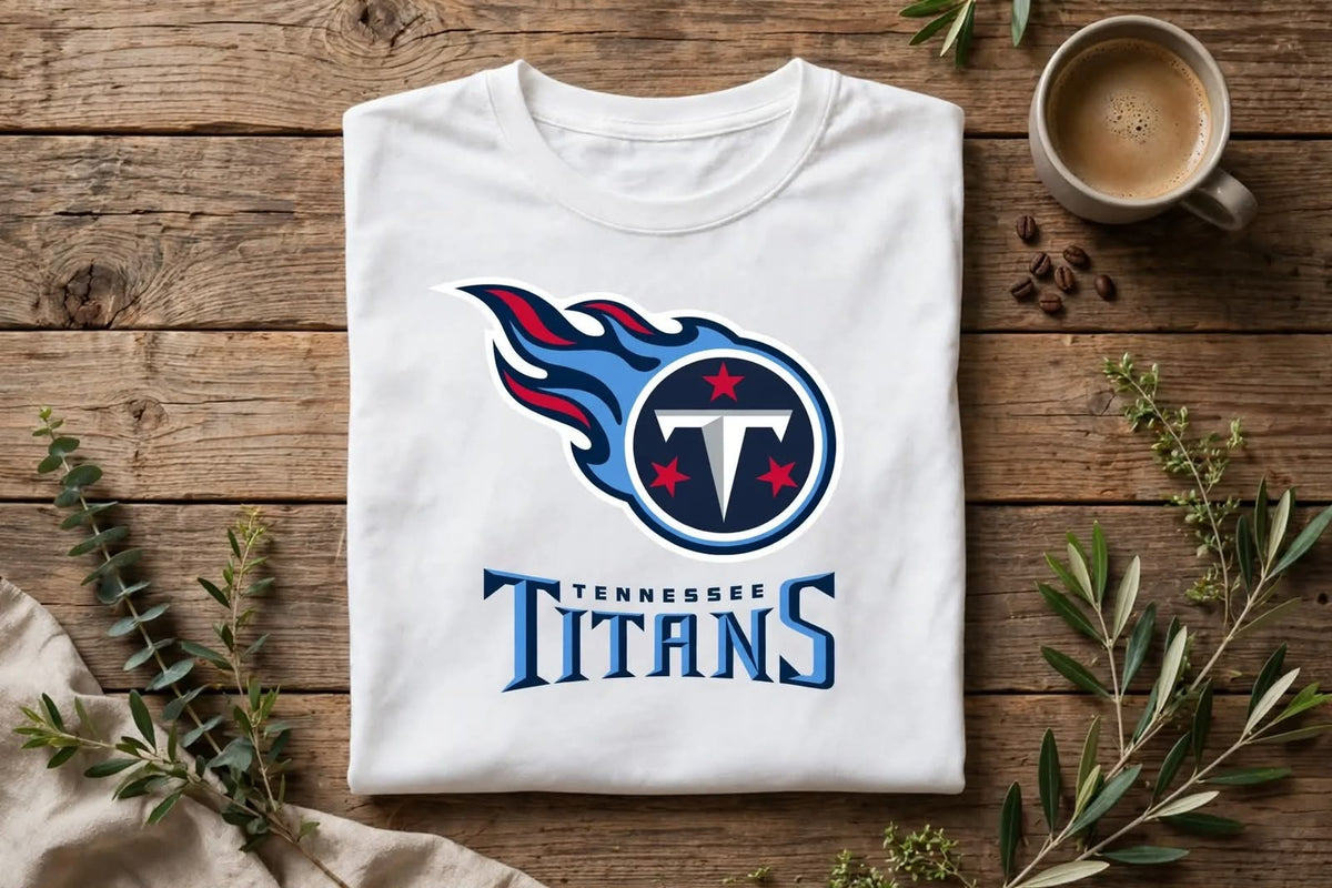 Playera Tennessee Titans 100% Algodón Cuello Redondo Manga Corta Premium Unisex Color Blanco