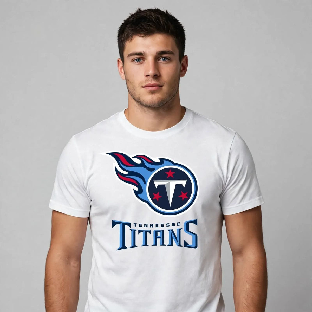 Playera Tennessee Titans 100% Algodón Cuello Redondo Manga Corta Premium Unisex Color Blanco