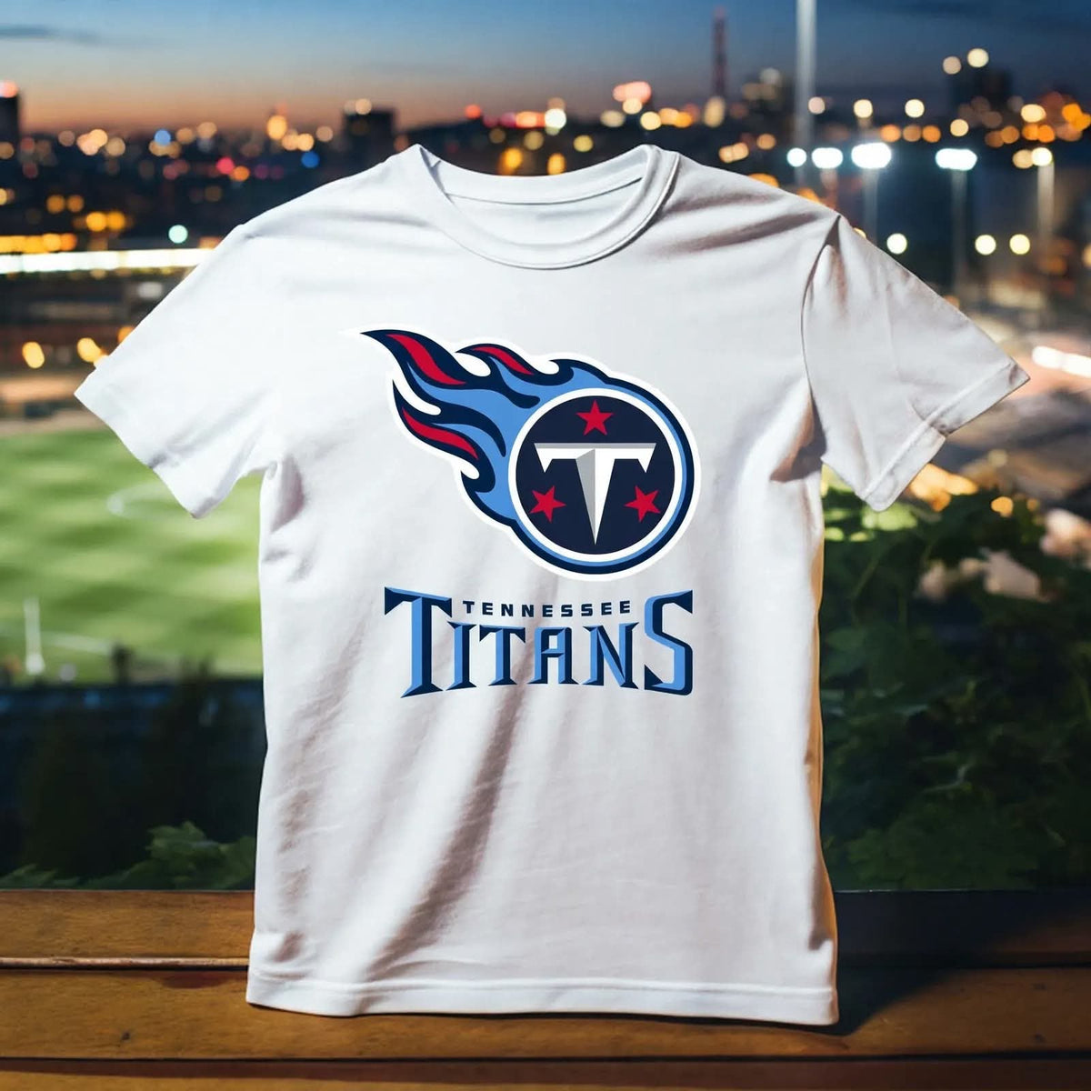 Playera Tennessee Titans 100% Algodón Cuello Redondo Manga Corta Premium Unisex Color Blanco