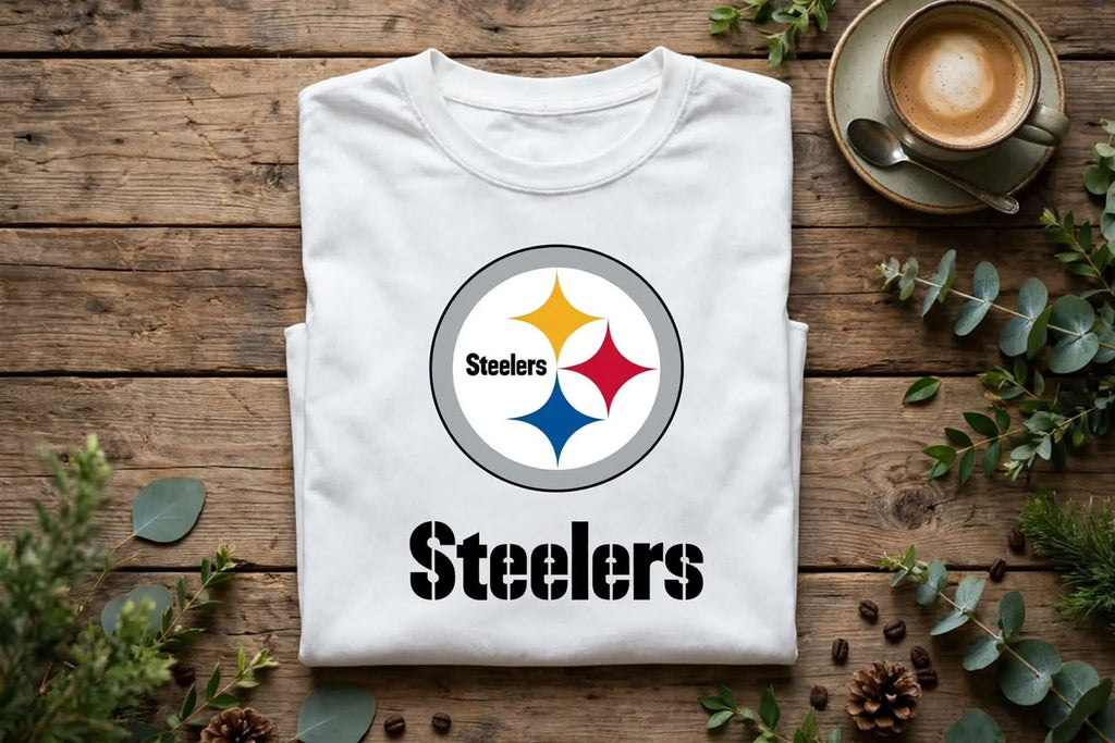 Playera Steelers 100% Algodón Cuello Redondo Manga Corta Premium Unisex Color Blanco