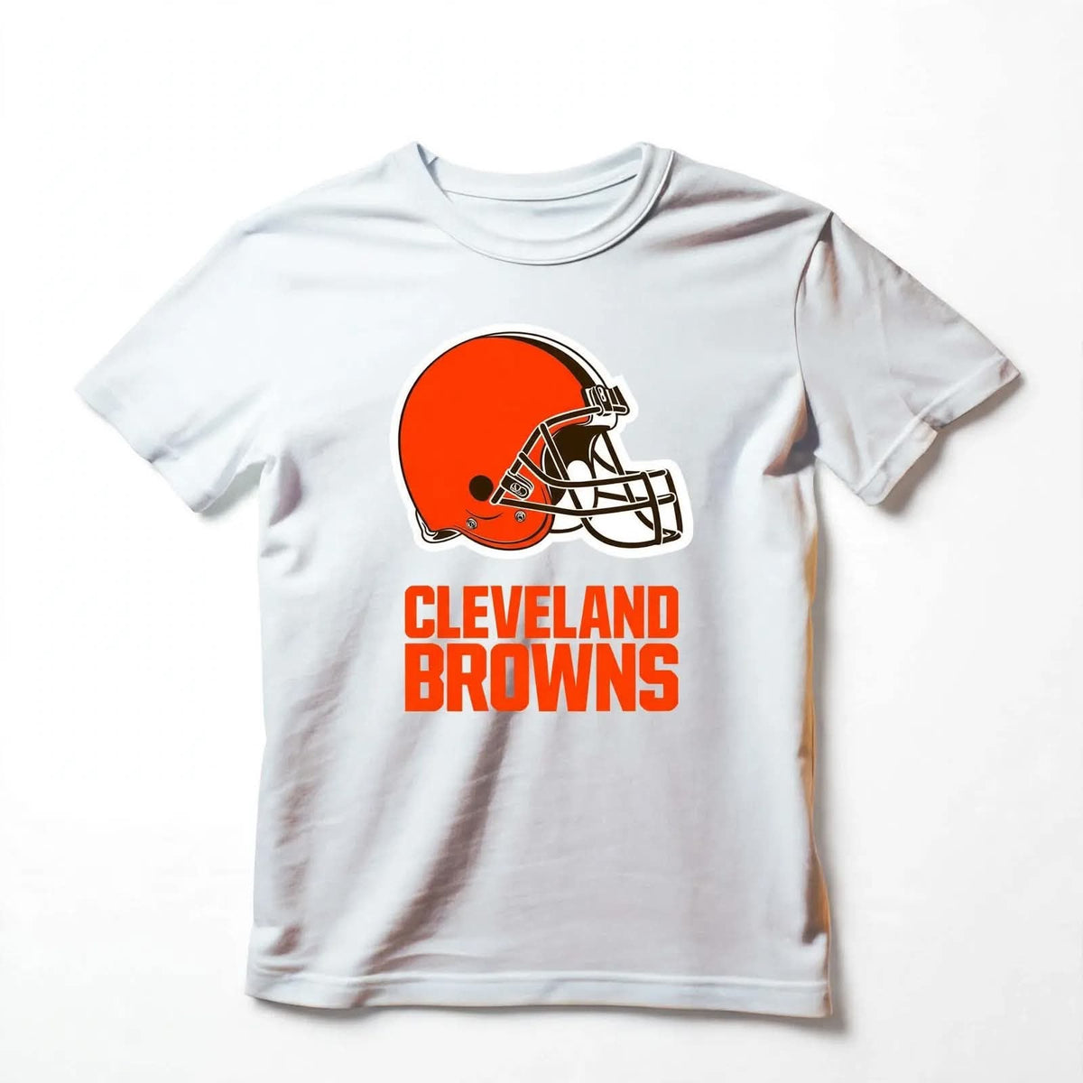 Playera Cleveland Browns 100% Algodón Cuello Redondo Manga Corta Premium Unisex Color Blanco