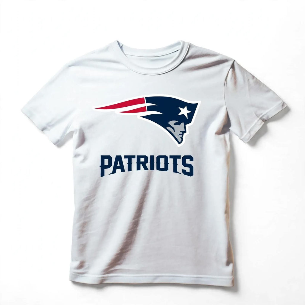 Playera Patriots 100% Algodón Cuello Redondo Manga Corta Premium Unisex Color Blanco