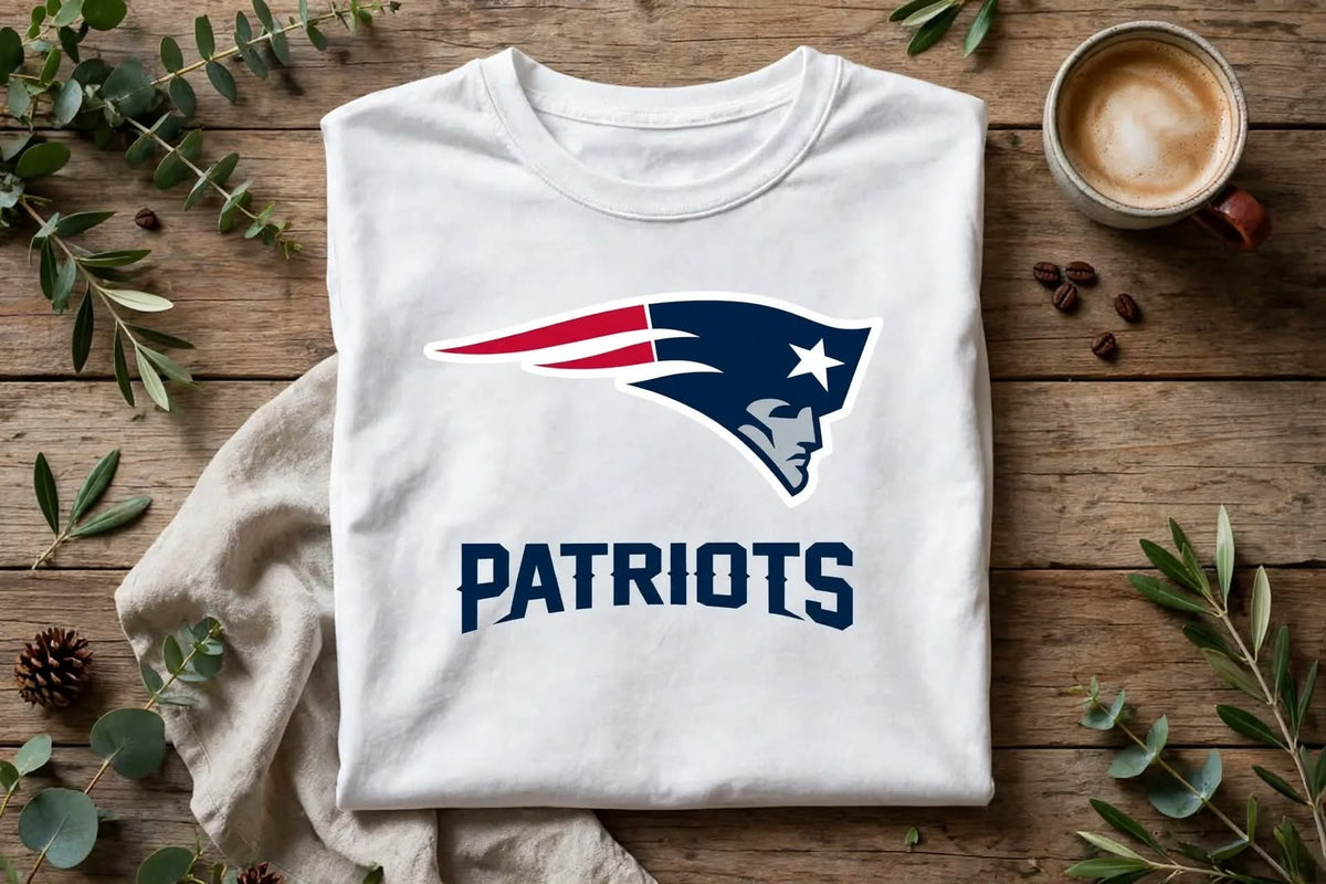 Playera Patriots 100% Algodón Cuello Redondo Manga Corta Premium Unisex Color Blanco