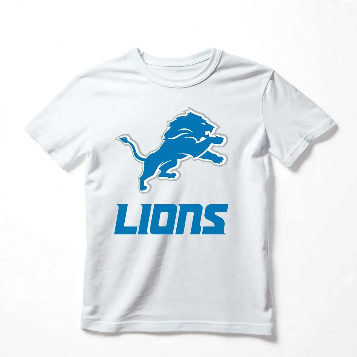 Playera Lions 100% Algodón Cuello Redondo Manga Corta Premium Unisex Color Blanco