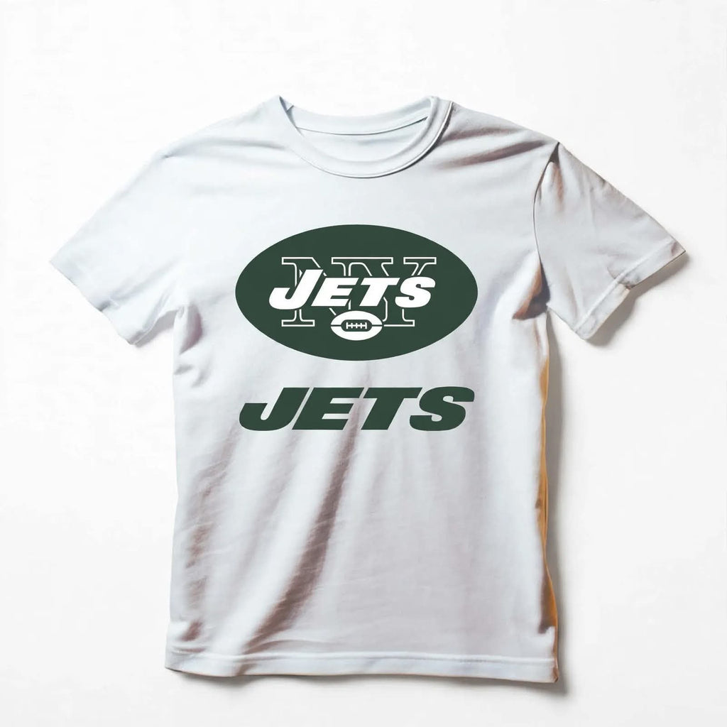 Playera Jets Ny 100% Algodón Cuello Redondo Manga Corta Premium Unisex Color Blanco