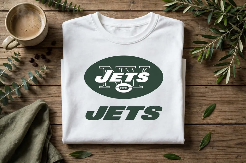 Playera Jets Ny 100% Algodón Cuello Redondo Manga Corta Premium Unisex Color Blanco