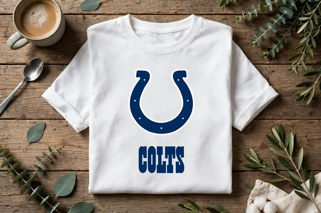 Playera Colts 100% Algodón Cuello Redondo Manga Corta Premium Unisex Color Blanco