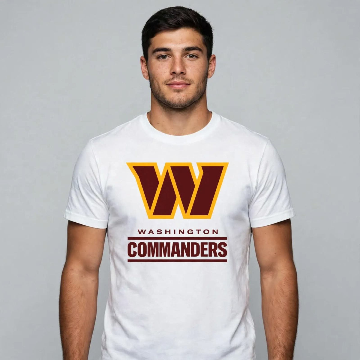 Playera Washington Commanders 100% Algodón Cuello Redondo Manga Corta Premium Unisex Color Blanco