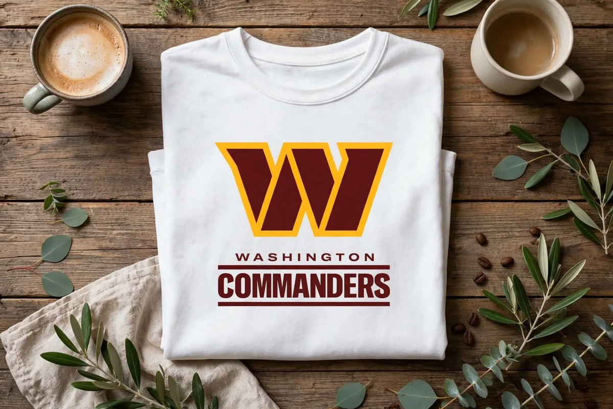 Playera Washington Commanders 100% Algodón Cuello Redondo Manga Corta Premium Unisex Color Blanco