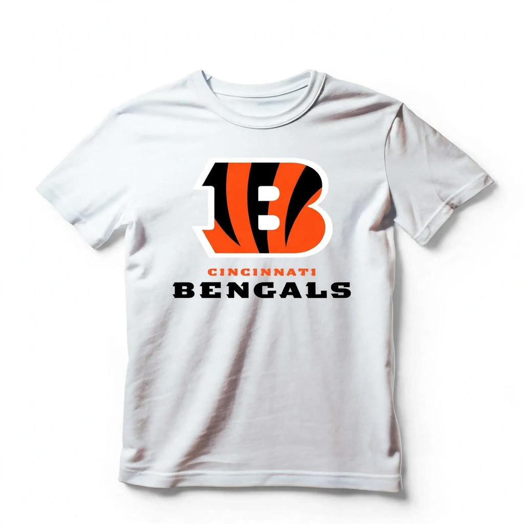 Playera Cincinnati Bengals 100% Algodón Cuello Redondo Manga Corta Premium Unisex Color Blanco