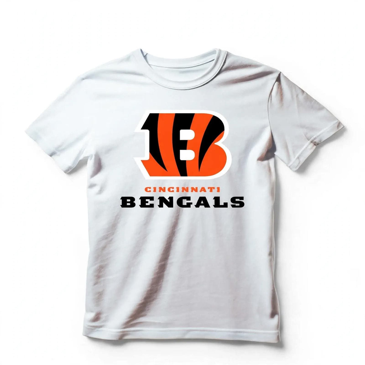 Playera Cincinnati Bengals 100% Algodón Cuello Redondo Manga Corta Premium Unisex Color Blanco