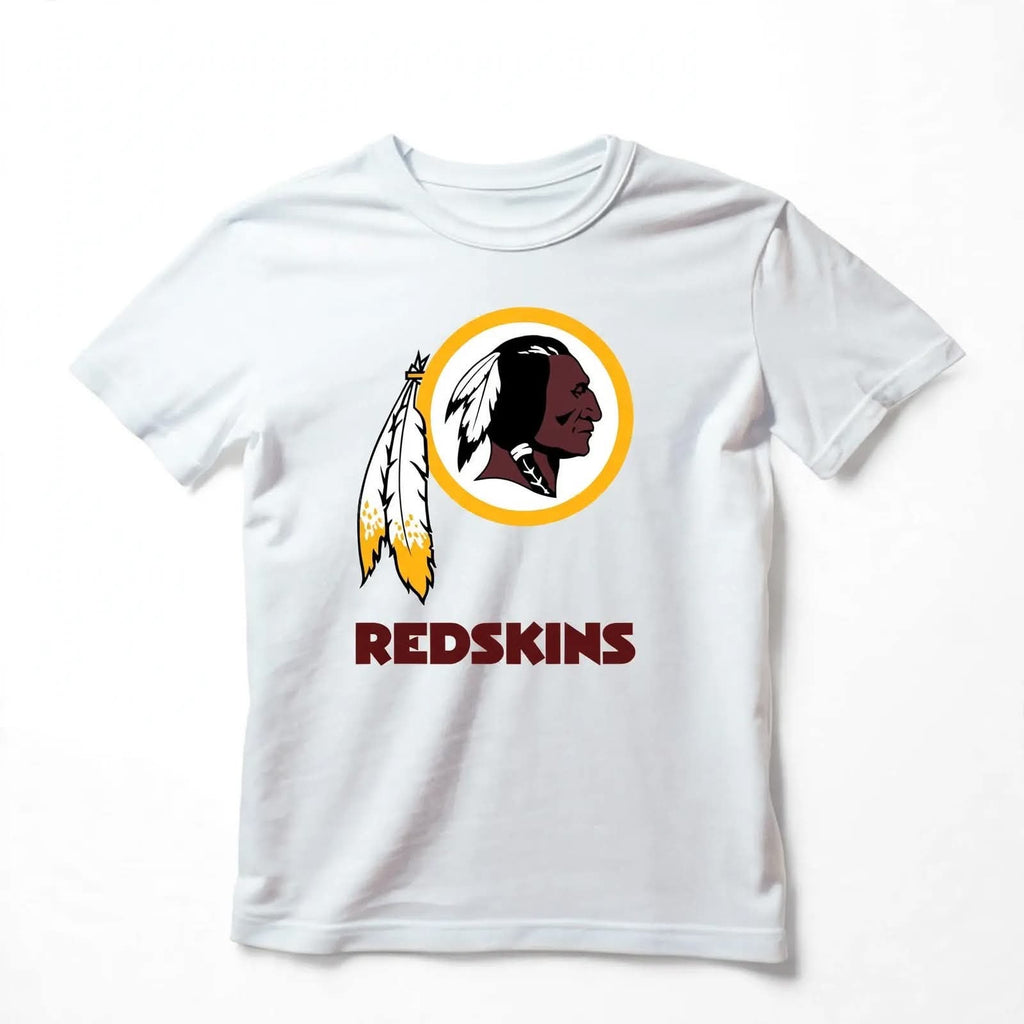 Playera Redskins 100% Algodón Cuello Redondo Manga Corta Premium Unisex Color Blanco