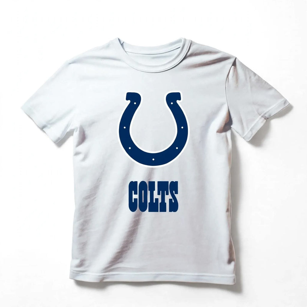 Playera Colts 100% Algodón Cuello Redondo Manga Corta Premium Unisex Color Blanco
