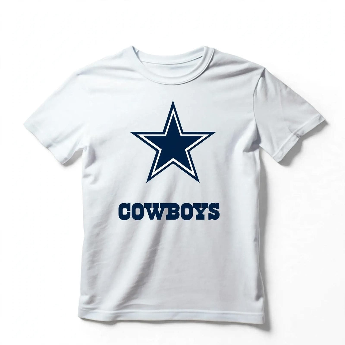 Playera Cowboys 100% Algodón Cuello Redondo Manga Corta Premium Unisex Color Blanco