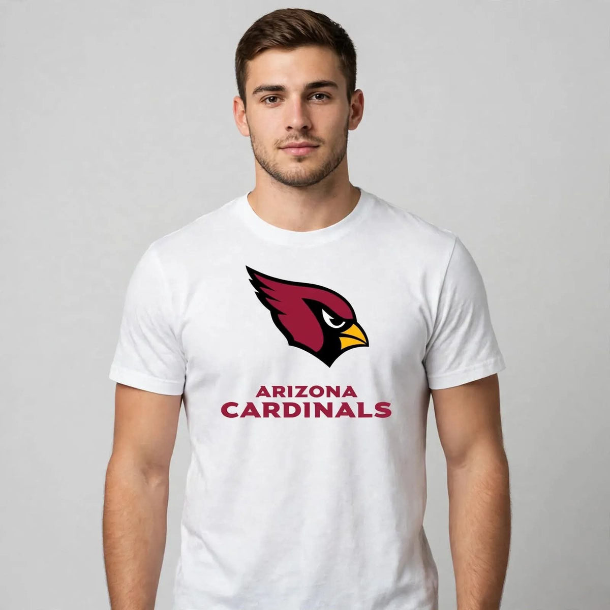 Playera Arizona Cardinals 100% Algodón Cuello Redondo Manga Corta Premium Unisex Color Blanco