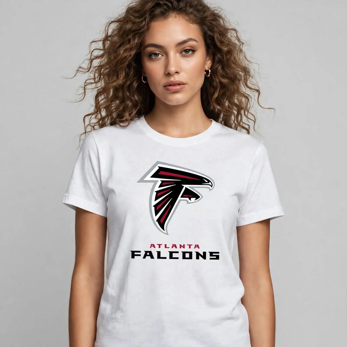 Playera Atlanta Falcons 100% Algodón Cuello Redondo Manga Corta Premium Unisex Color Blanco