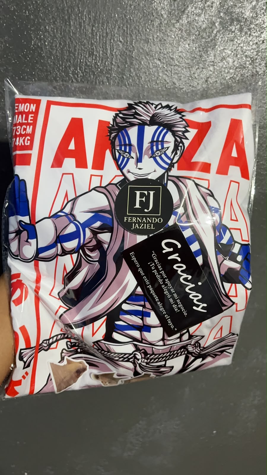 Playera Akaza Kimetsu No Yaiba 100% Algodón Cuello Redondo Manga Corta Premium Unisex Color Blanco
