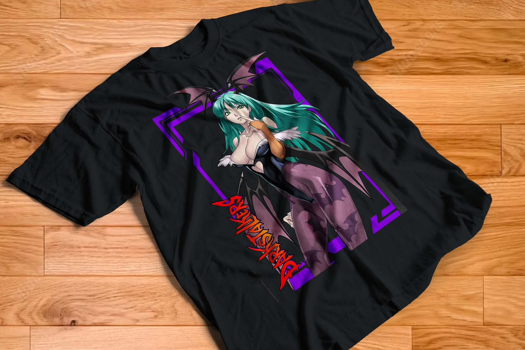 Playera Morrigan Aensland Darkstalkers 100% Algodón Cuello Redondo Manga Corta Premium Unisex Color Negro