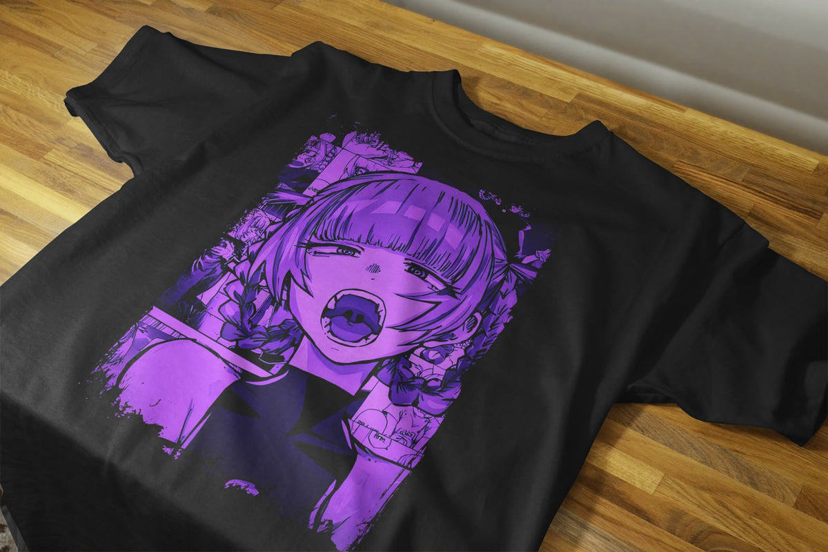 Playera Himiko Toga My Hero Academia 100% Algodón Cuello Redondo Manga Corta Premium Unisex Color Negro
