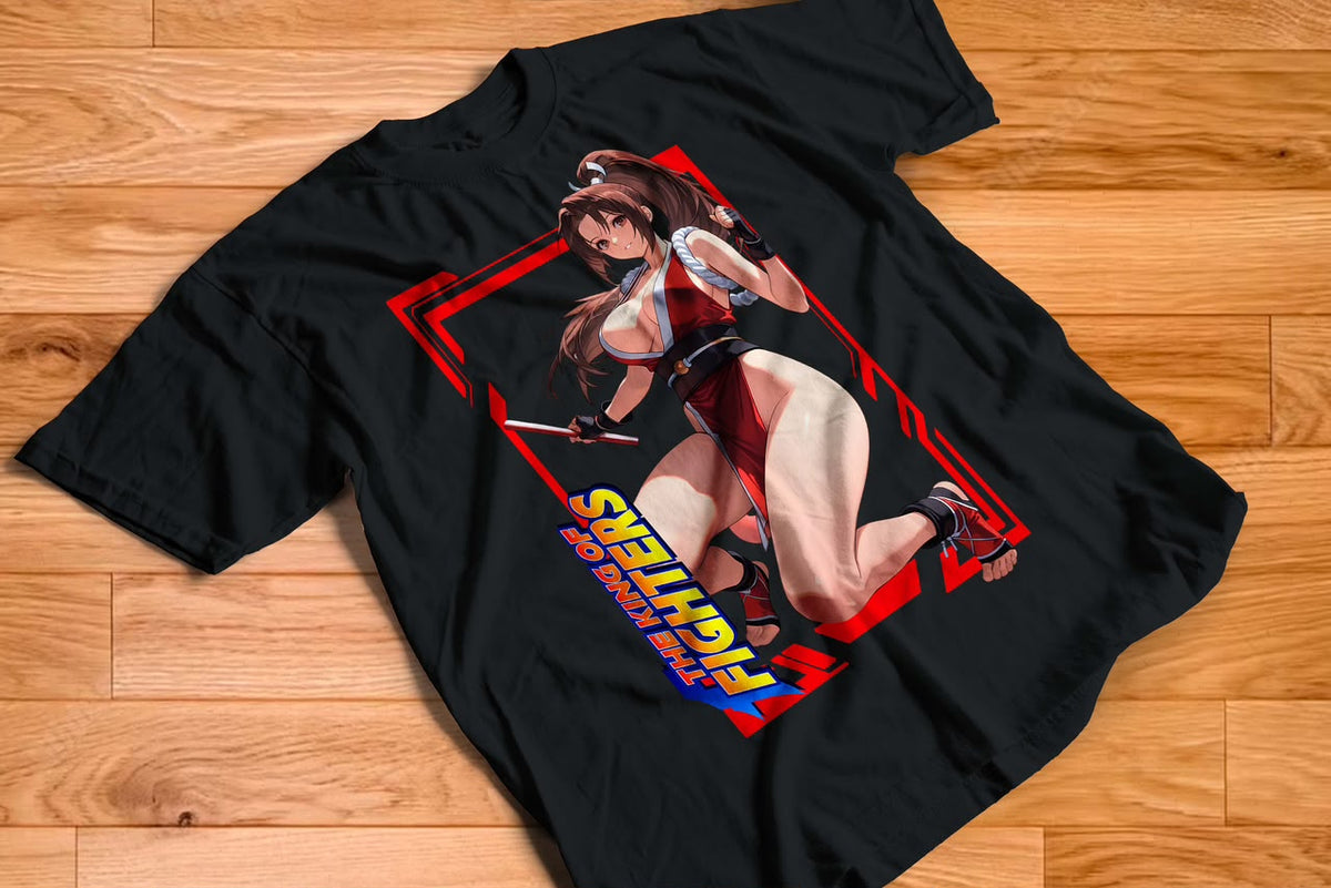 Playera Mai Shiranui The King Of Fighters 100% Algodón Cuello Redondo Manga Corta Premium Unisex Color Negro