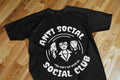 Playera Anti Social Club F 100% Algodón Cuello Redondo Manga Corta Premium Unisex Color Negro
