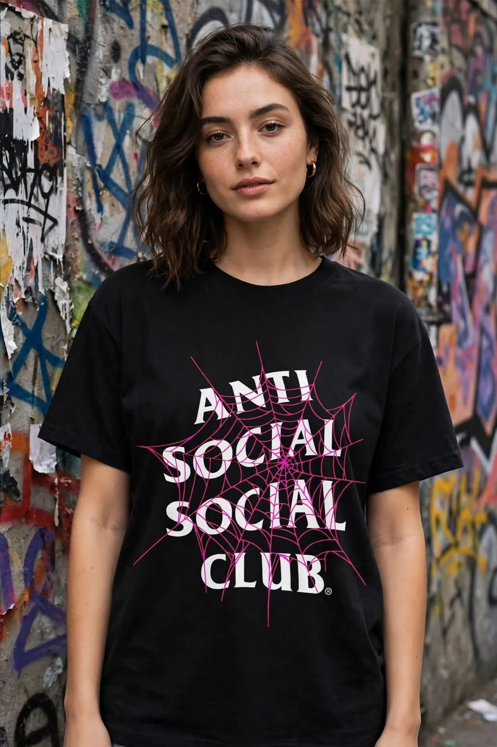 Playera Anti Social Club D 100% Algodón Cuello Redondo Manga Corta Premium Unisex Color Negro