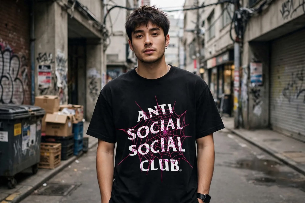 Playera Anti Social Club D 100% Algodón Cuello Redondo Manga Corta Premium Unisex Color Negro