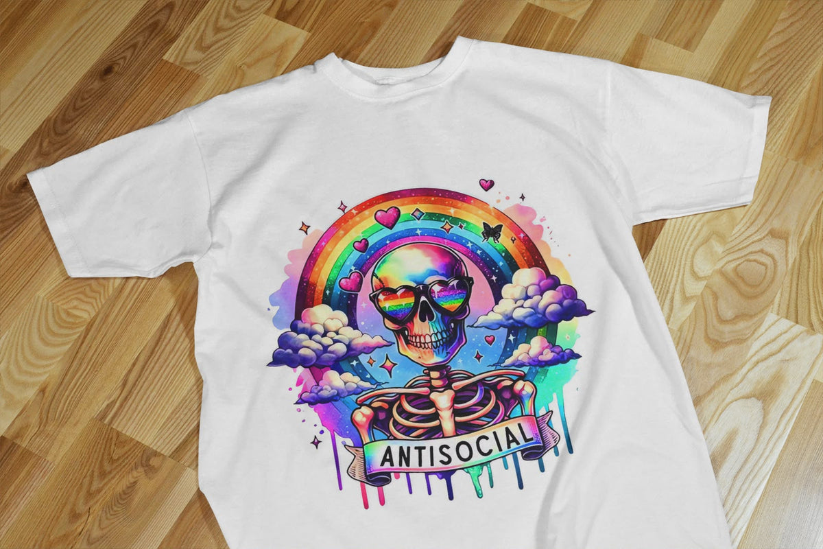 Playera Anti Social Club E 100% Algodón Cuello Redondo Manga Corta Premium Unisex Color Blanco