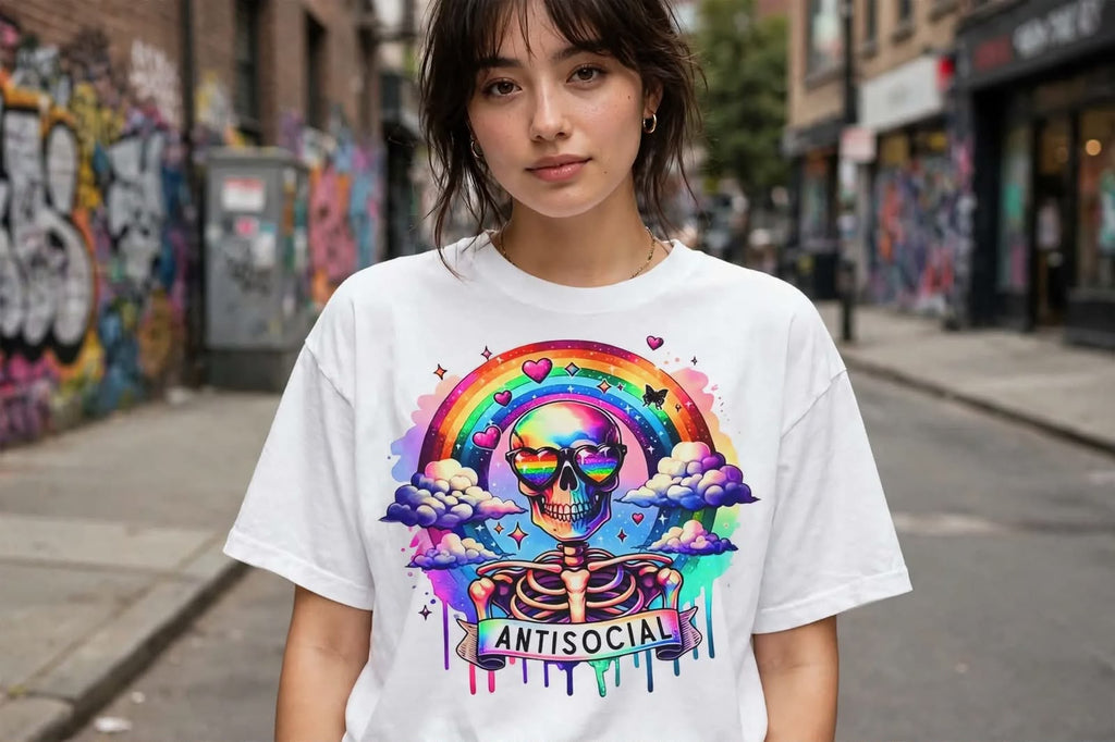 Playera Anti Social Club E 100% Algodón Cuello Redondo Manga Corta Premium Unisex Color Blanco