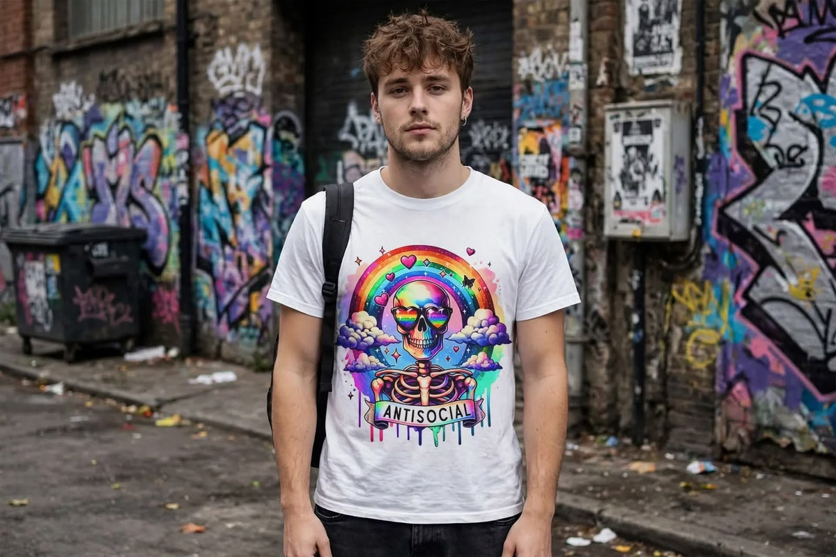 Playera Anti Social Club E 100% Algodón Cuello Redondo Manga Corta Premium Unisex Color Blanco