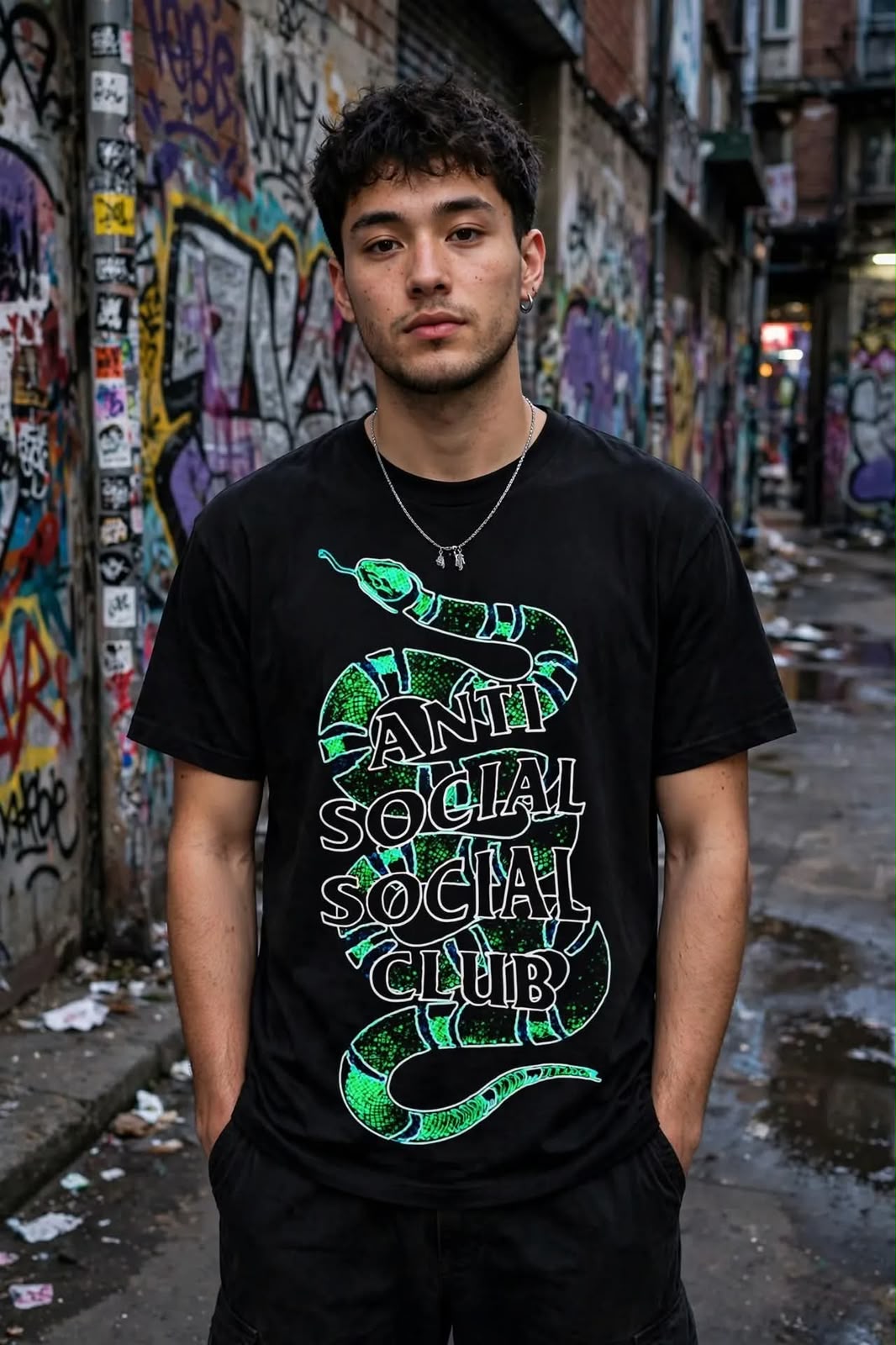 Playera Anti Social Club G 100% Algodón Cuello Redondo Manga Corta Premium Unisex Color Negro